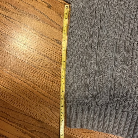 L.L. Bean Signature Fisherman Sweater M Grey - Picture 7 of 7
